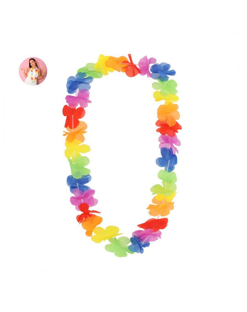 PACK DE 10 COLLARES HAWAIANO DE FLORES