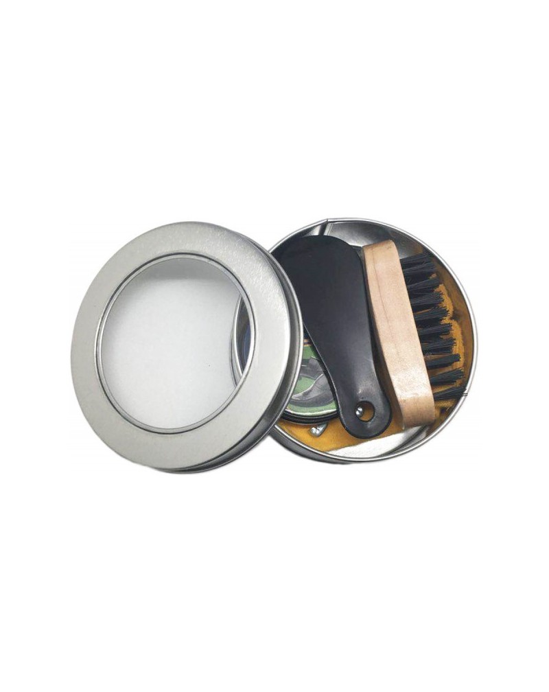 KIT LIMPIA CALZADO EN CAJA METaLICA KIT LIMPIA CALZADO EN CAJA METaLICA