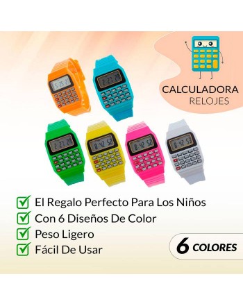 LOTE DE 25 RELOJ CALCULADORA SIN PILA