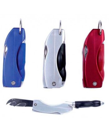 LLAVERO LINTERNA LED BOLIGRAFO NAVAJA EN CAJA sin Pilas