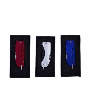 LLAVERO LINTERNA LED BOLIGRAFO NAVAJA EN CAJA sin Pilas