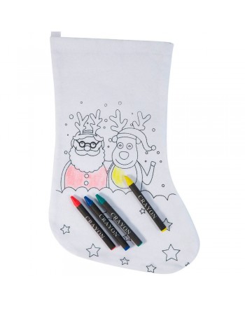 CALCETINES NAVIDAD PARA COLOREAR PAPA NOEL