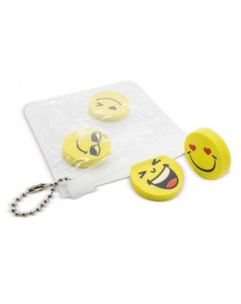 SET 4 GOMAS DE BORRAR EMOTICONOS