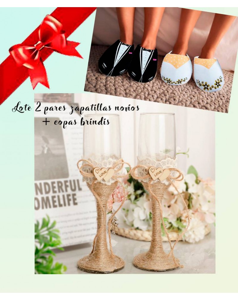 LOTE 2 PARES ZAPATILLAS NOVIOS 2823 COPAS