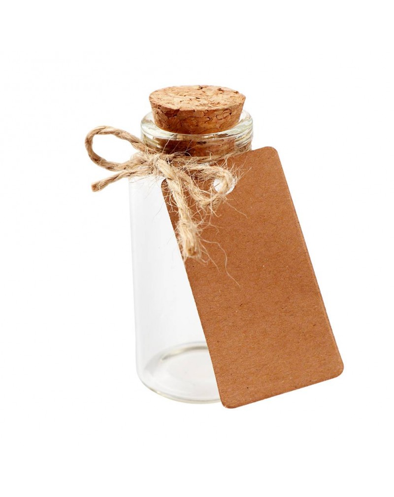 LOTE DE 96 PROBETAS DE CRISTAL CON TAPoN DE CORCHO