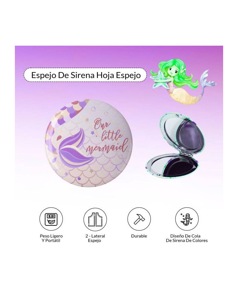 OFERTA LOTE DE 500 ESPEJO CHAPA SIRENITA MERMAID