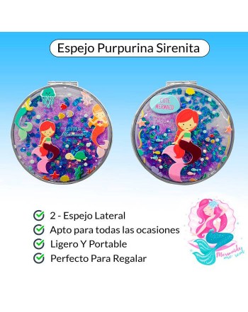 OFERTA LOTE DE 500 ESPEJO PURPURINA SIRENITA